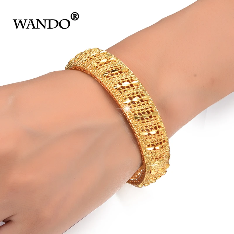 WANDO новый индийский латунный открывающийся браслет с винтами большие цветы