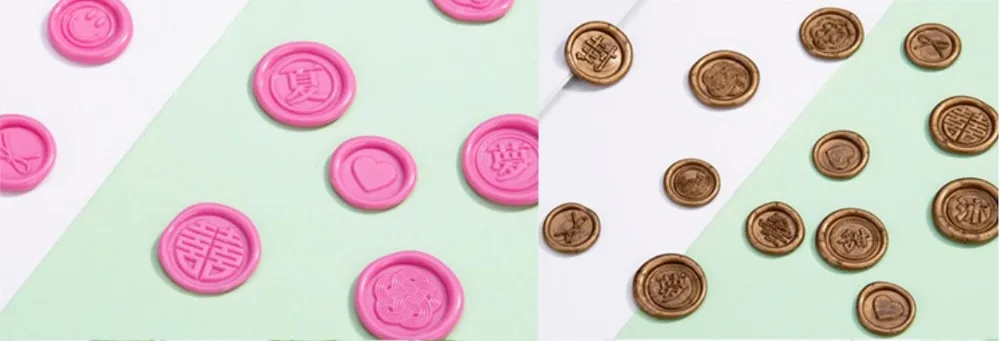 1 piezas cera de sellado de latón vintage sobre sello tarjeta Decoration con amor sobre sakura gracias carta sello