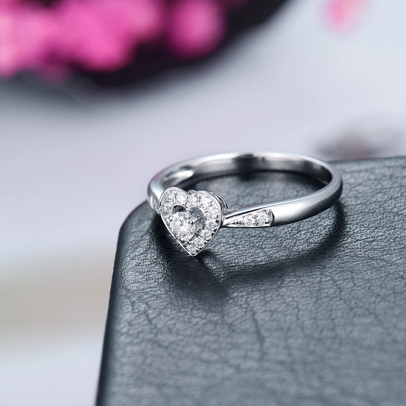 Женское Обручальное Кольцо LANMI белое золото 18Kt AU750 с натуральным бриллиантом в