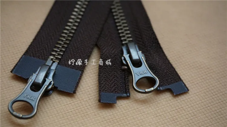 Кардиган YKK кофейный на молнии с двойной молнией 5 дюймов 60 120 см|open zipper|ykk zipperykk zipper