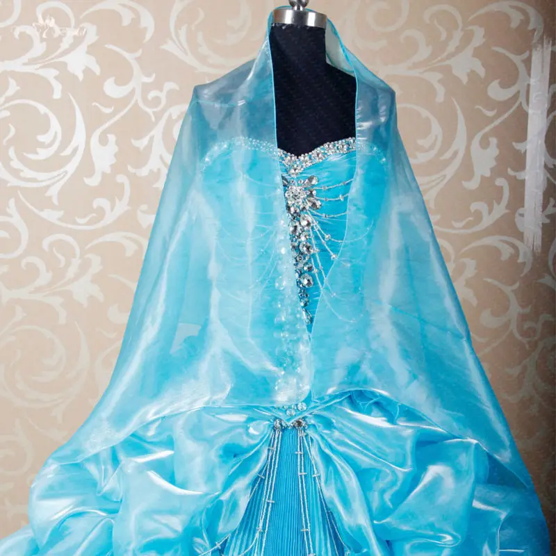 RSE280 высокое качество Yiaibridal Кристалл бисером органзы падение пузырь подобрать юбку Дебютант платье бирюзовое платье для кинсеаньеры
