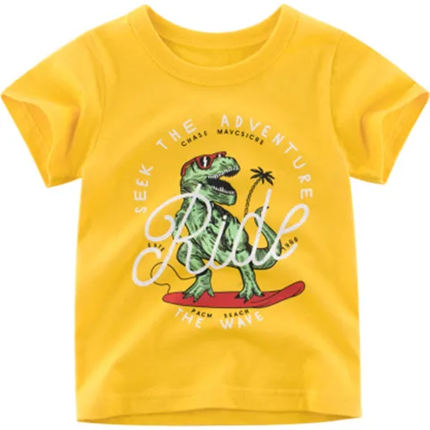 Летняя хлопковая футболка с коротким рукавом для мальчиков и девочек, 12-9 лет