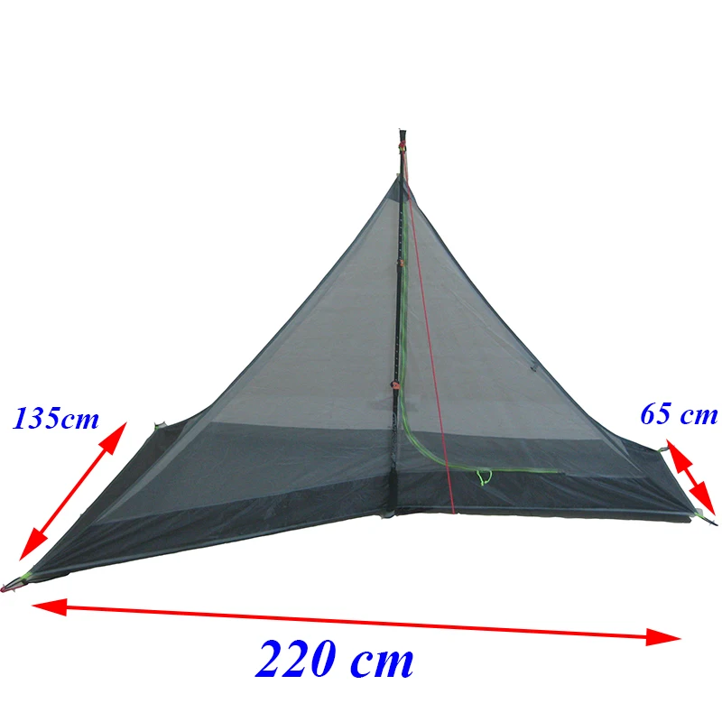 Двусторонняя 20D silnylon Сверхлегкая Аста Пирамида открытый 1 или 2 человек 2 слоя 3 Сезона Палатка