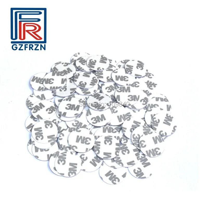 13 56 МГц ISO14443A RFID бирка монетная карта с 3M клейкой наклейкой 25 мм MF S50 FM1108