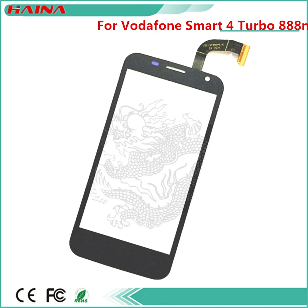 

New Touch For Vodafone Smart 4 Turbo 888n Panel Glass Lens Back Touchscreen For Vodafone Smart 4 Turbo 888n with 3M Tape