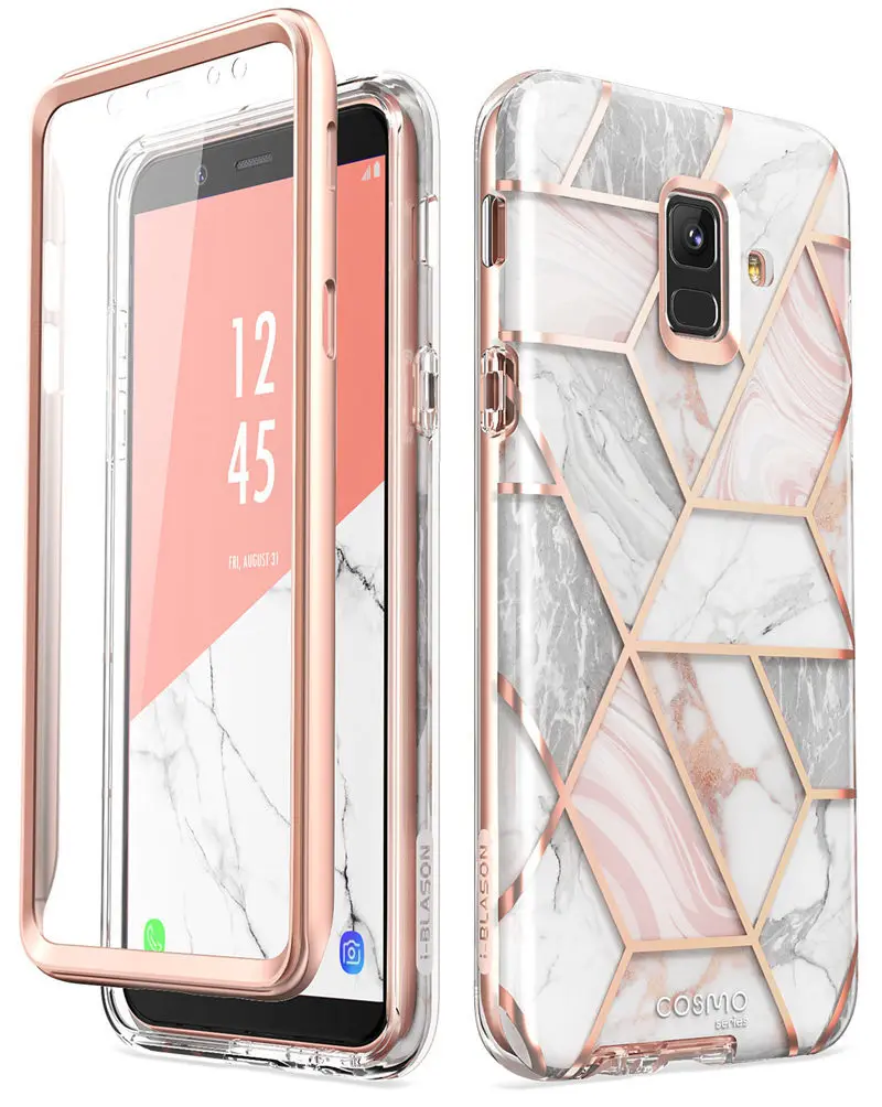Чехол для samsung Galaxy A6() i-Blason Cosmo Full-блеск для тела мраморный бампер чехол со встроенным протектором экрана