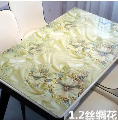 Высококачественная прозрачная скатерть из мягкого ПВХ для стеклянного стола