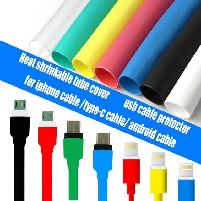5 штук в наборе USB кабель Защитная термоусадочная трубка рукав Дата Winder
