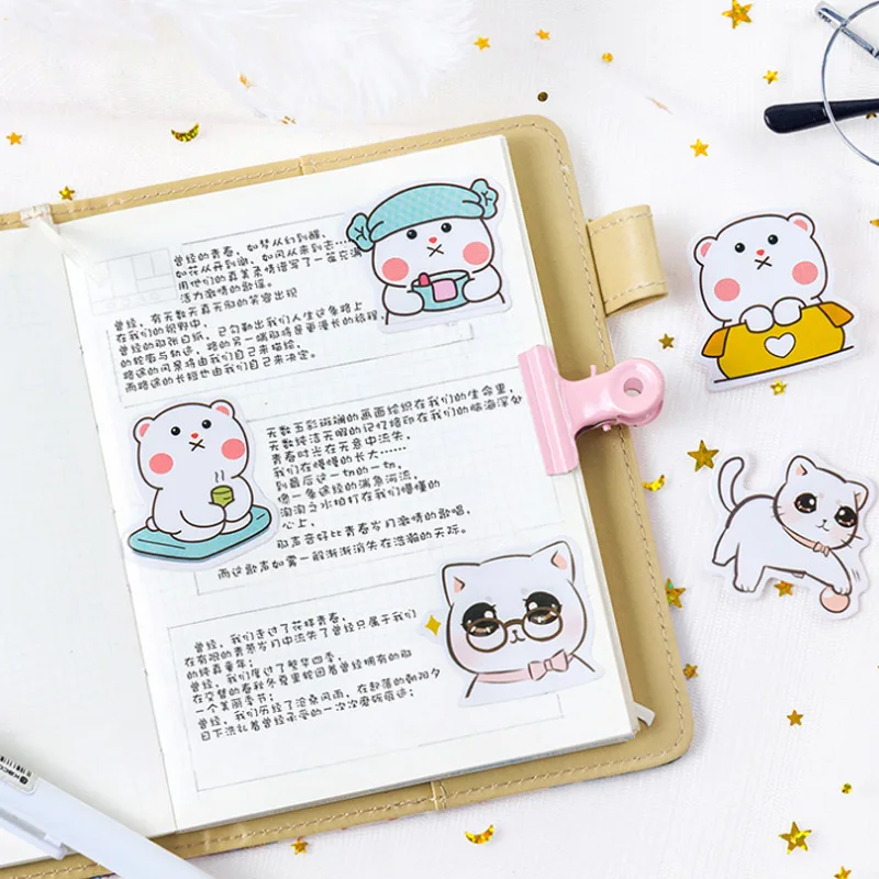 45 шт./кор. милые Мультяшные животные бумажные наклейки украшения diy Дневник