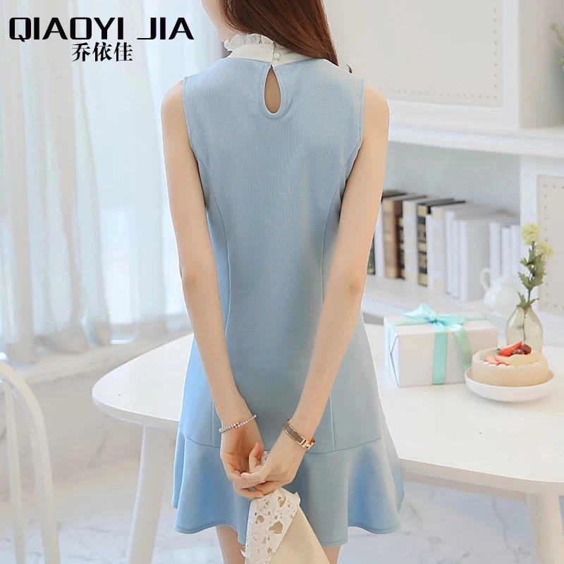 2018 летнее женское милое платье в стиле пэчворк с гофрированной горловиной