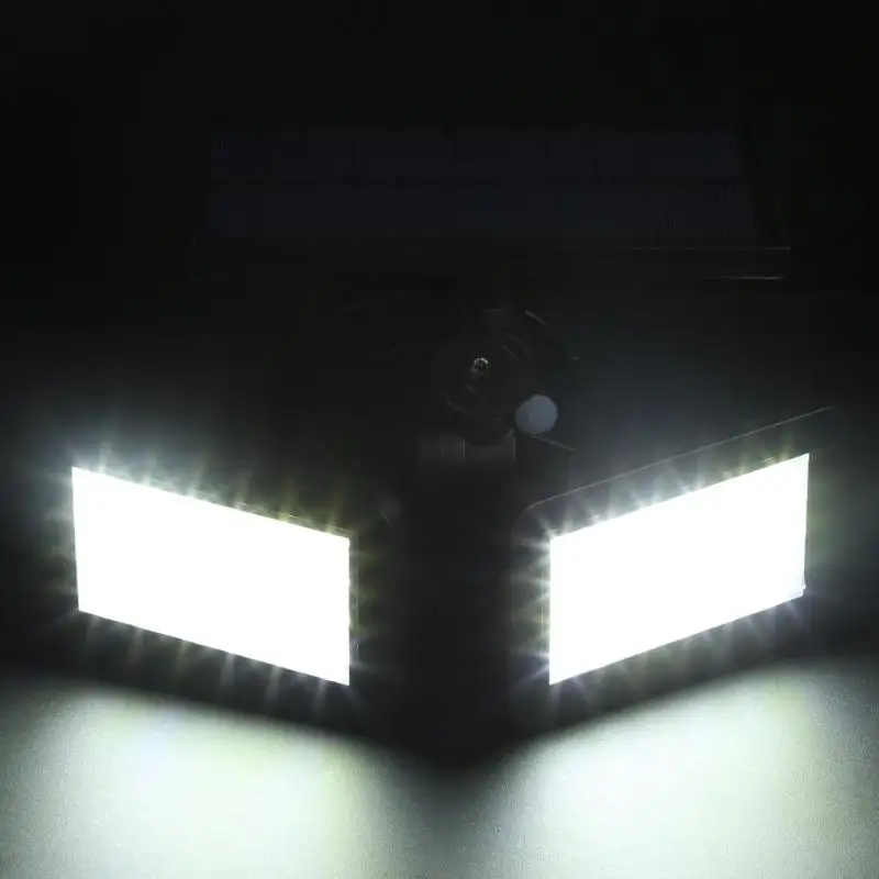 Водонепроницаемый двойной головкой 48LED Солнечный свет сенсор прожектор Открытый