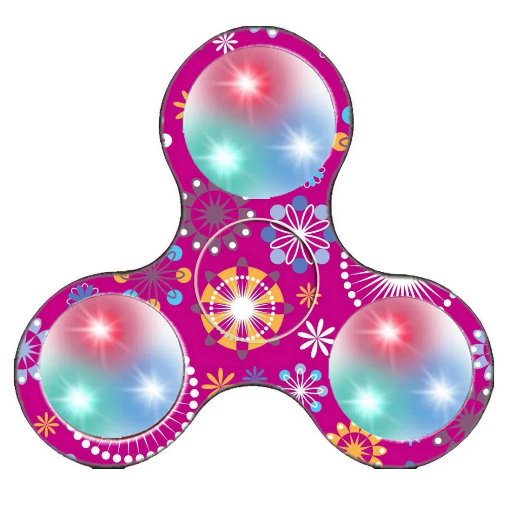 Свет Радуга spinner палец руки Пластик EDC блесны Непоседа для аутизма и СДВГ рельеф