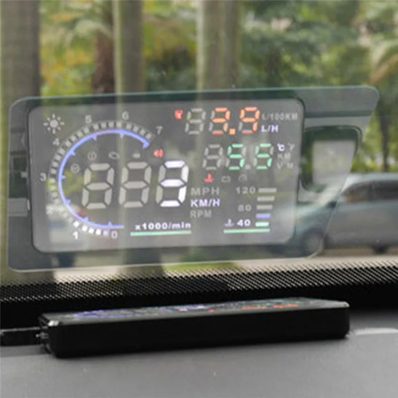 

New Car HUD Reflective Film Head Up Display System Film OBD II Fuel Consumption Overspeed Display Auto Accessories Car Styling