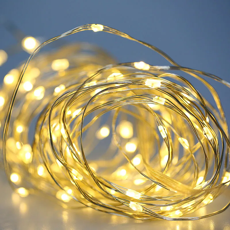 5m copper Wire Battery LED String Light with Remote Controller Wedding Christma Party Holiday Halloween Decoration light | Лампы и