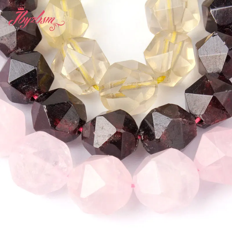 

12mm Natural Quartz Faceted Square Cube Crystal Stone Spacer Beads 15"For DIY Necklace Bracelet Jewelry Making,Free Shipping