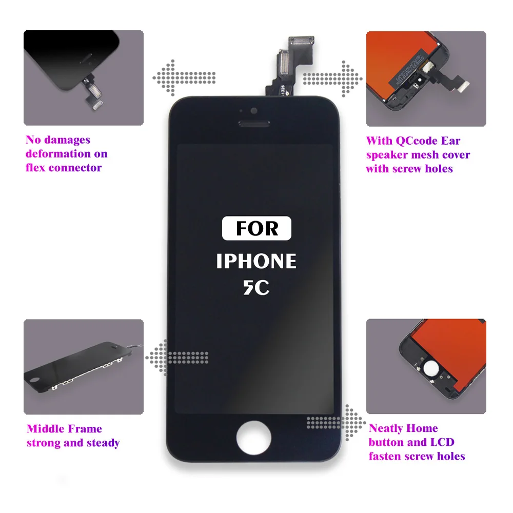 AAA lcd для iPhone 5 5S 5c дисплей сенсорный экран стекло дигитайзер сборка Замена ЖК