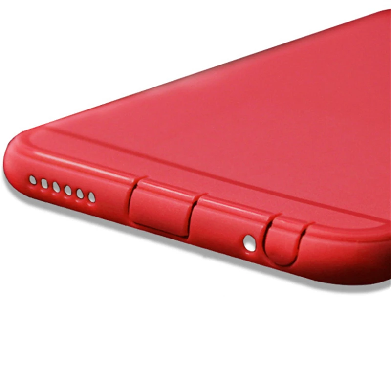 Romiky Red Color Soft TPU Case for iphone 7 6s 6 Plus Matte Rubber Covers Cases Apple Phone Bags Capa Coque | Мобильные телефоны и