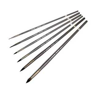 Набор кистей для рисования беличьей шерстью, товары для рукоделия, 6 шт.