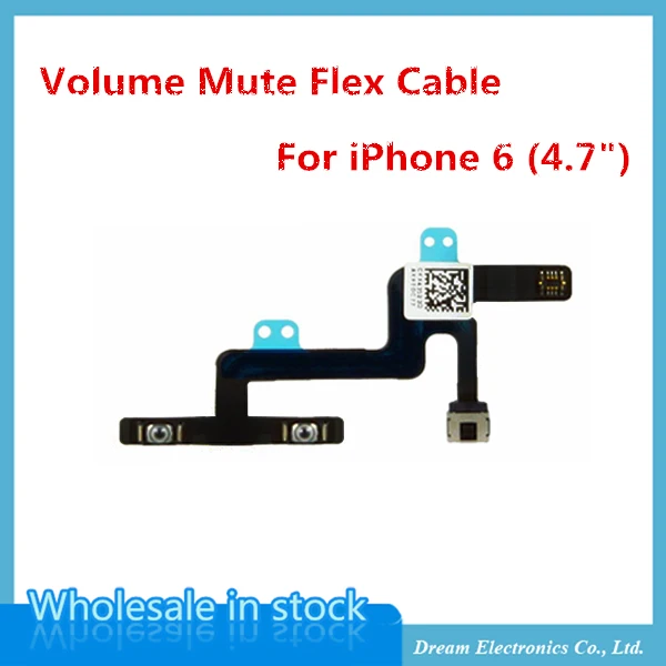 MXHOBIC 5 шт./лот кнопка Mute регулятор громкости гибкий кабель для iPhone 6 6G 4 7