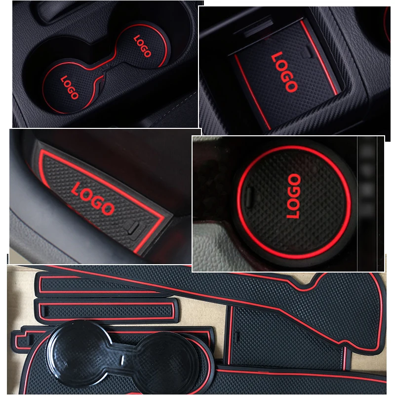 Противоскользящие резиновые коврики для ворот чашек Alfa Romeo Stelvio 2017 2018 2019 Q NRING Q4