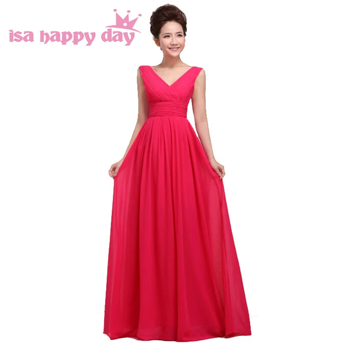 Фото Ярко-розовое длинное шифоновое сексуальное скромное весеннее платье для
