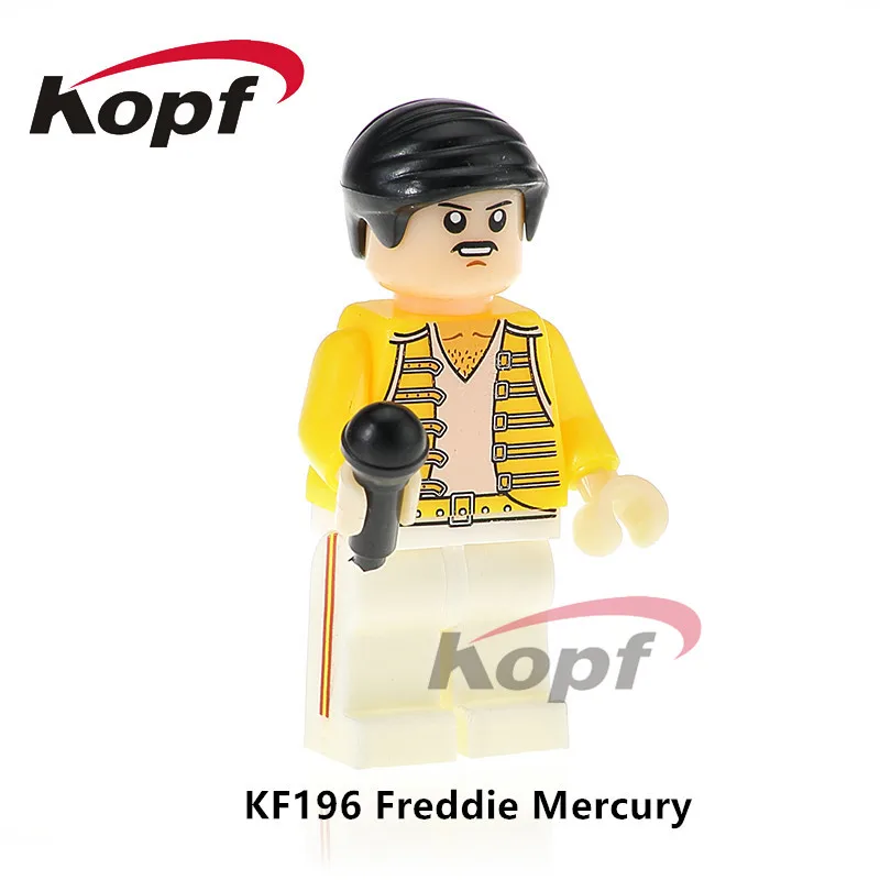 KF196 Супер Герои Фредди Меркурий свинец известный певец королева строительные блоки кирпичи фигурки коллекция для детей подарок игрушки