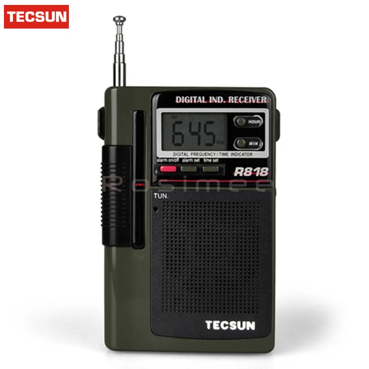 Горячее предложение Высокое качество TECSUN R-818 FM/MW/SW1-6 многодиапазонные часы R818 радио цифровой приемник цифровая Демодуляция стерео радио