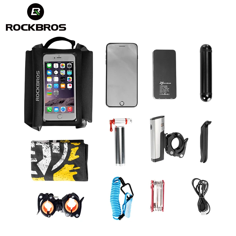 ROCKBROS сумка, водонепроницаемая, передняя рама, сумка для велоспорта, водонепроницаемая, верхняя труба, рамка для мобильного телефона, сумка для сенсорного экрана 6,2 дюймов