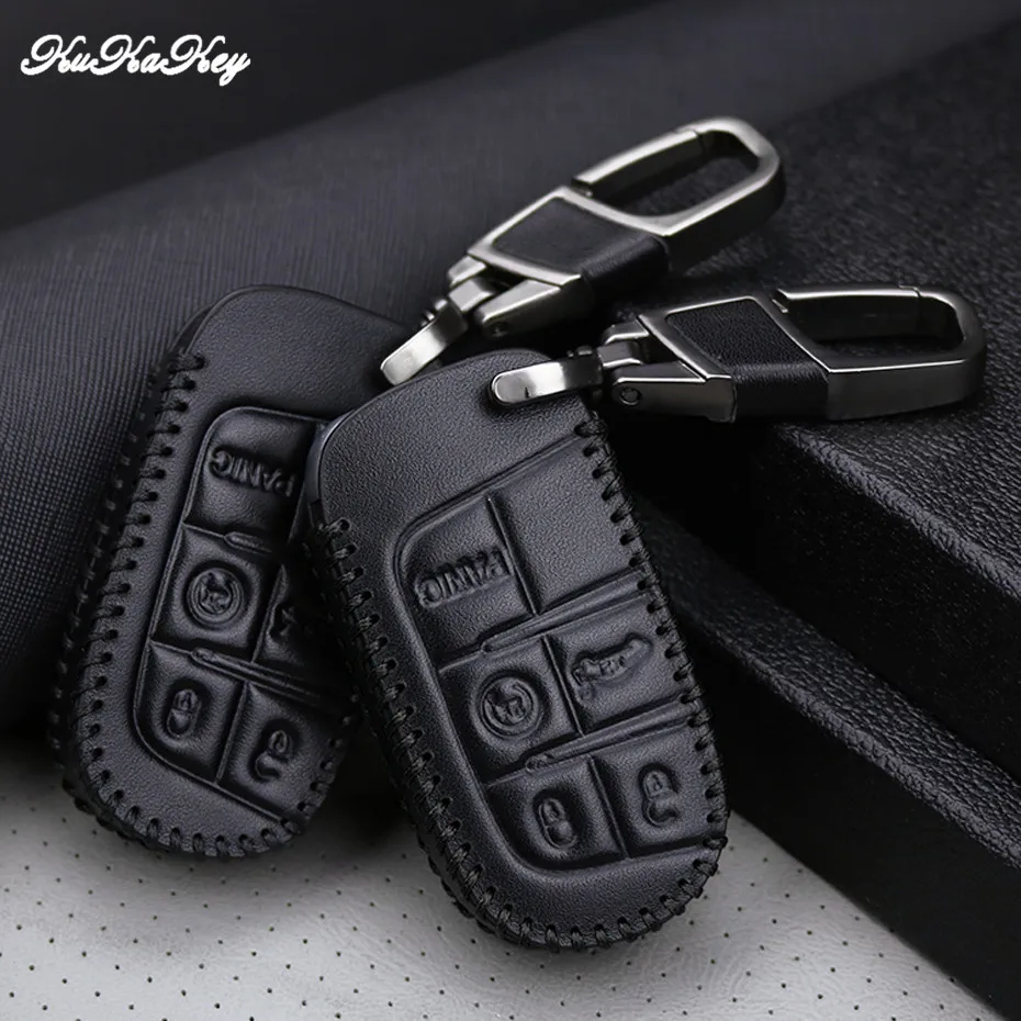 Кожаный чехол для автомобильного ключа Dodge Durango JCUV Ram 1500 Journey Charger Дротика Challenger