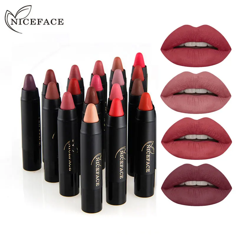 NICEFACE 24 цвета бархатная матовая помада ручка водостойкая долговечная пигментная
