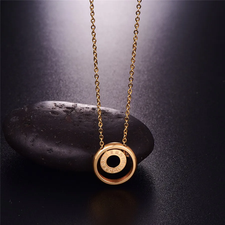 Martick бесплатная доставка двойной круг римские цифры кулон чокер цепочка ожерелье