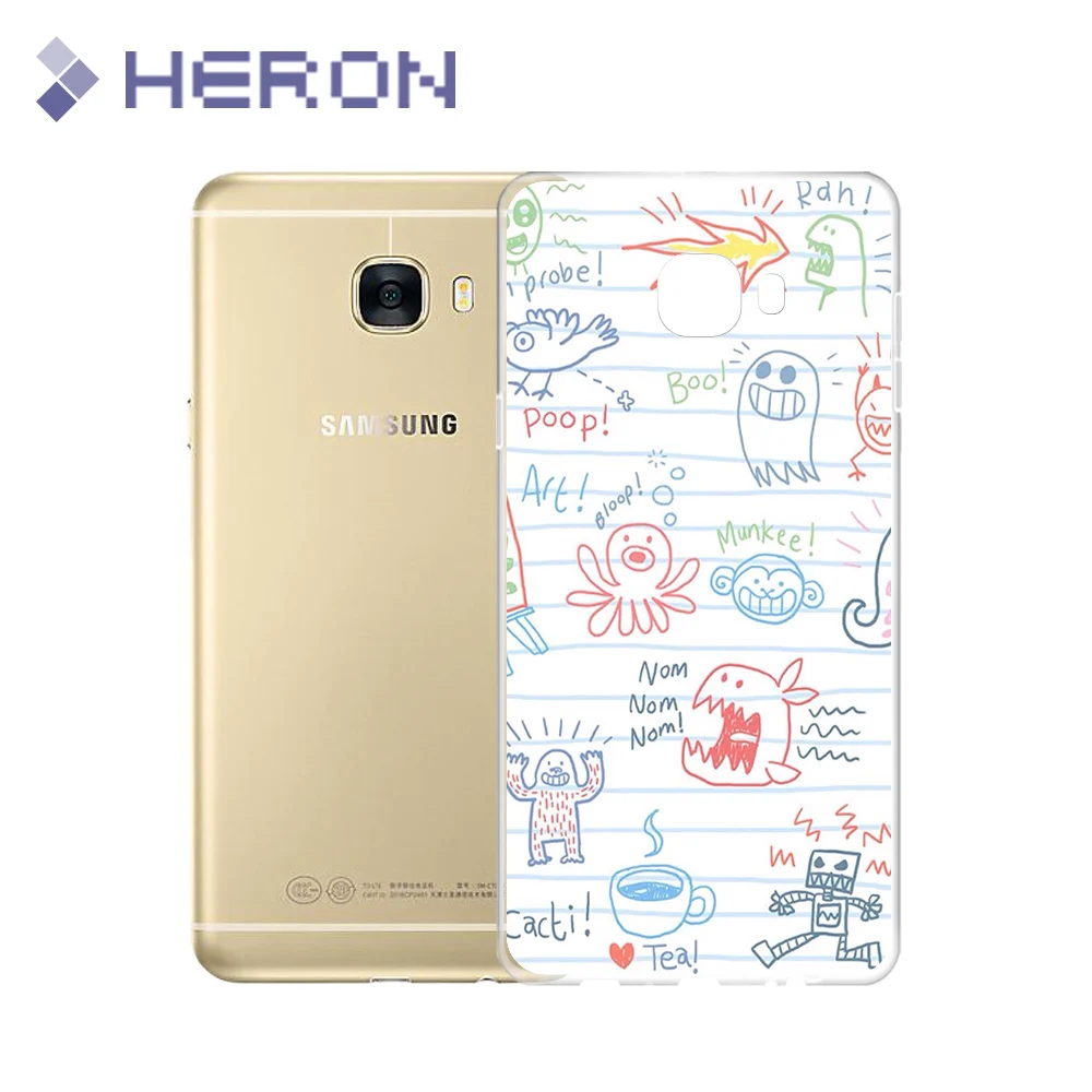 Indie Pop Soft Super Thin TPU Case For Samsung C5 C7 C9 Pro Ultra Transparent Phone Back Cover |