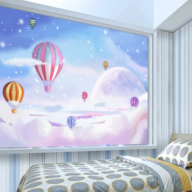 Романтическая мультяшная Фреска с воздушным шаром для детской комнаты мальчиков