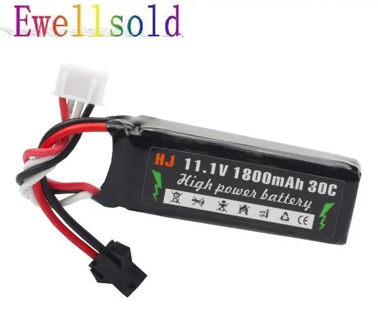 2 шт. литий-полимерный аккумулятор для электрических игрушек 11 1 В 1800 мАч | Игрушки