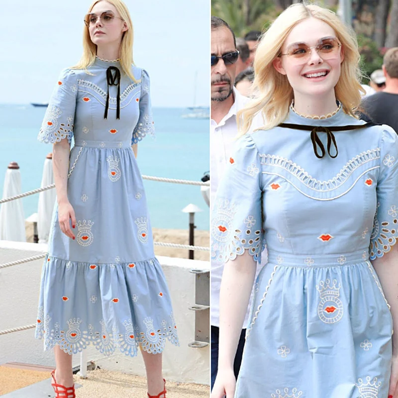 Миланское подиумное платье высокого качества весна лето 2020 новые женские модные