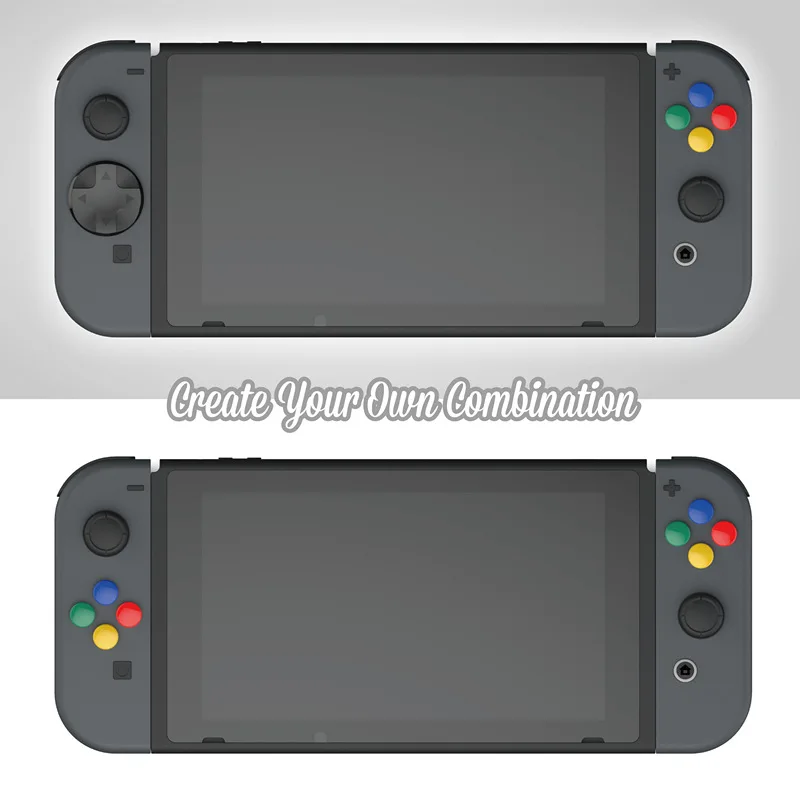 Прозрачные поперечные и круговой D Pad кнопки шапки Пастер комплект для Nintendo Switch NS