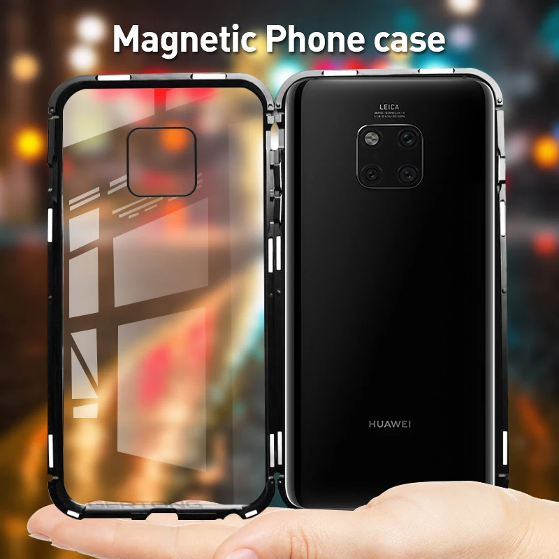Для huawei mate 20 Pro Магнитный чехол двухсторонний полный защитный чехол для huawei P20 Lite mate 10 ударопрочный металлический бампер чехлы