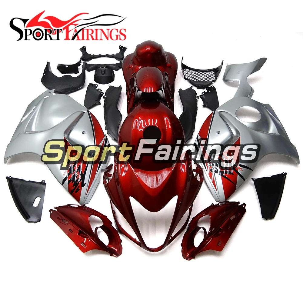 

Full Fairings For Suzuki GSXR1300 Hayabusa 08 09 10 11 12 13 14 2008 - 2014 15 16 ABS Plastic Motorcycle Body Cover Sliver Red