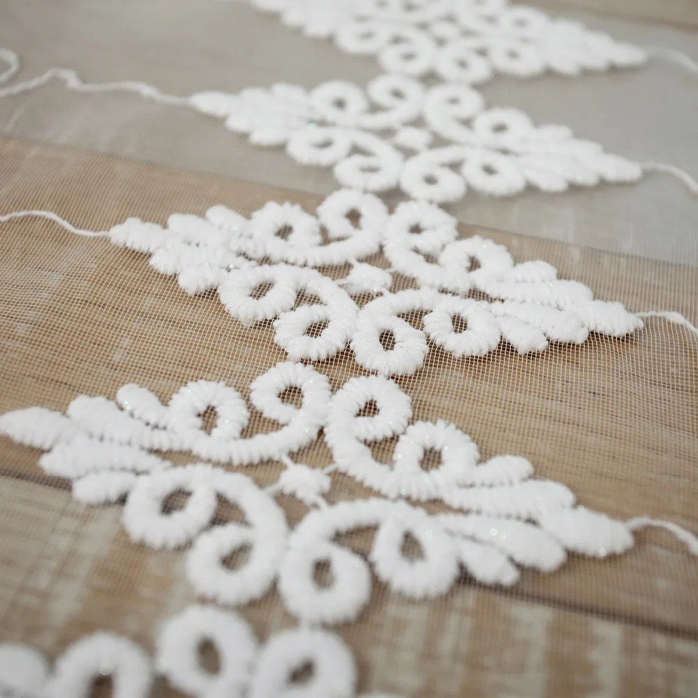 Dsinterior Белый цвет тюль сетка с вышивкой штор для окна гостиной или спальни | Дом и