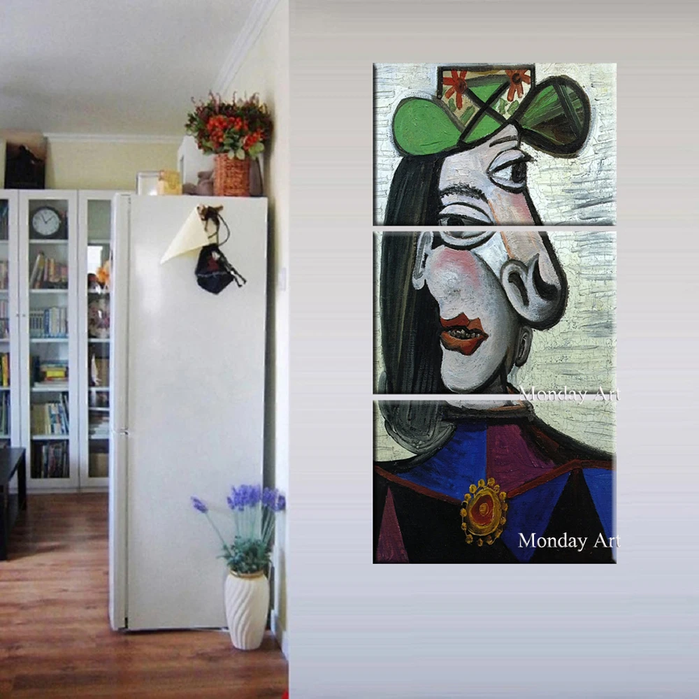 hand painted Pablo Picasso famous paintings dream girl abstract painting figure oil on canvas Modernism Cubism Wall Art | Дом и сад