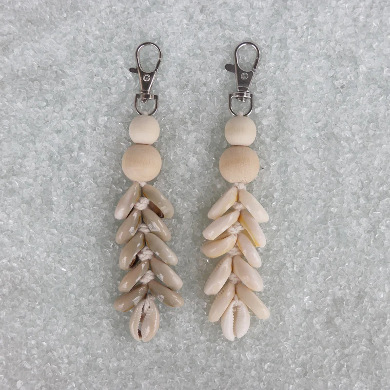 Бесплатная доставка (2 шт./лот) оболочка Cowrie брелок для ключей натуральный корпус