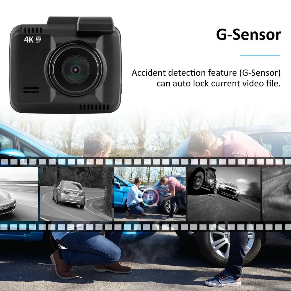 Двойной объектив GS63D WiFi FHD 1080P фронтальная видеорегистратор Novatek 96660 камера Встроенный gps+ VGA задний Автомобильный видеорегистратор 2880x2160 P