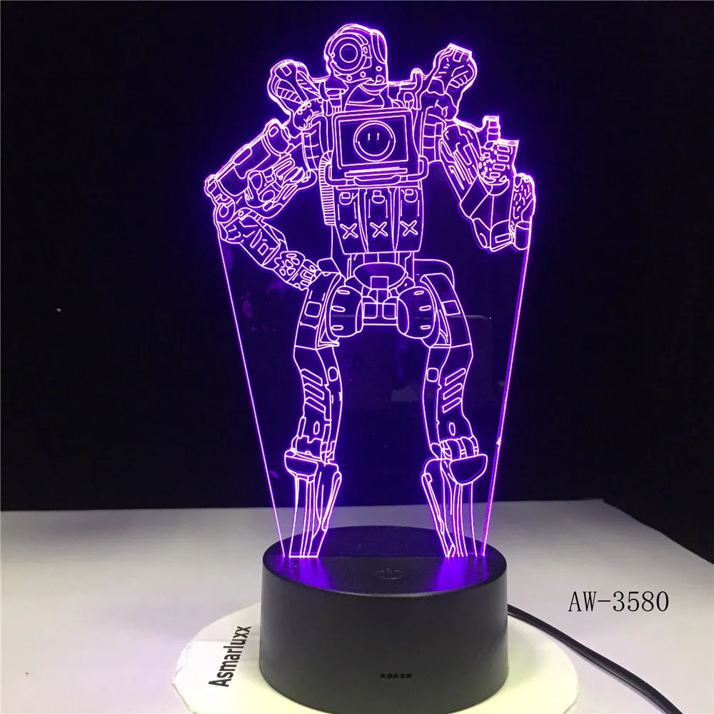 Легенды призрака рисунок 3D светодиодный ночной Светильник битва Украшения в