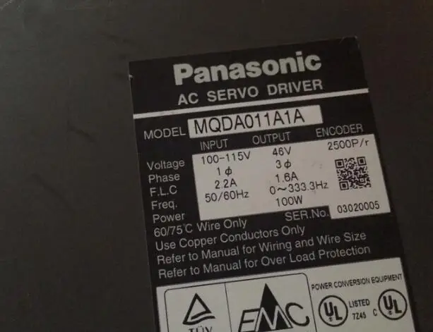 

Servo driver MQDA011A1A , Used one , 90% appearance new , 3 months warranty , in stock