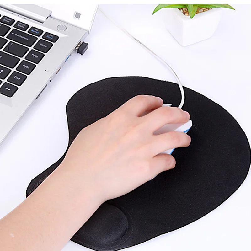 10 шт. наручные Комфорт Мышь Pad черные тонкие запястья Relax мат оптический