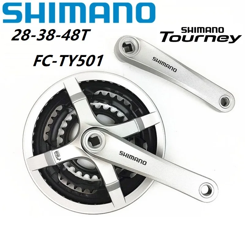 Горных велосипедов SHIMANO турнир серебро FC TY501 квадратное отверстие диаметра
