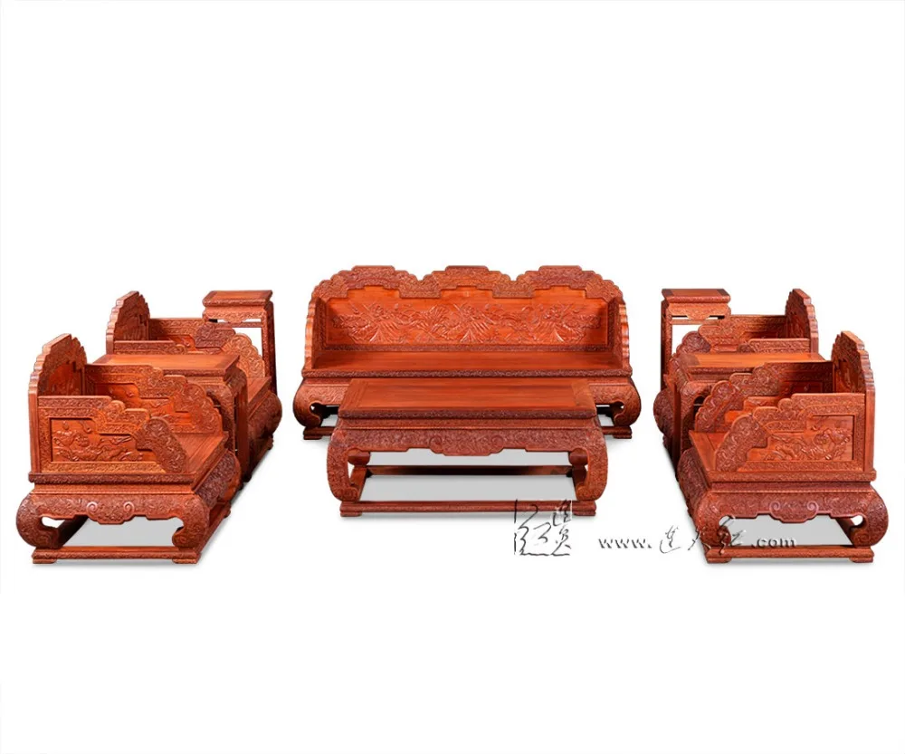 Новый набор мебели для 1 + 2 3 мест диван кровать из розового дерева гостиной