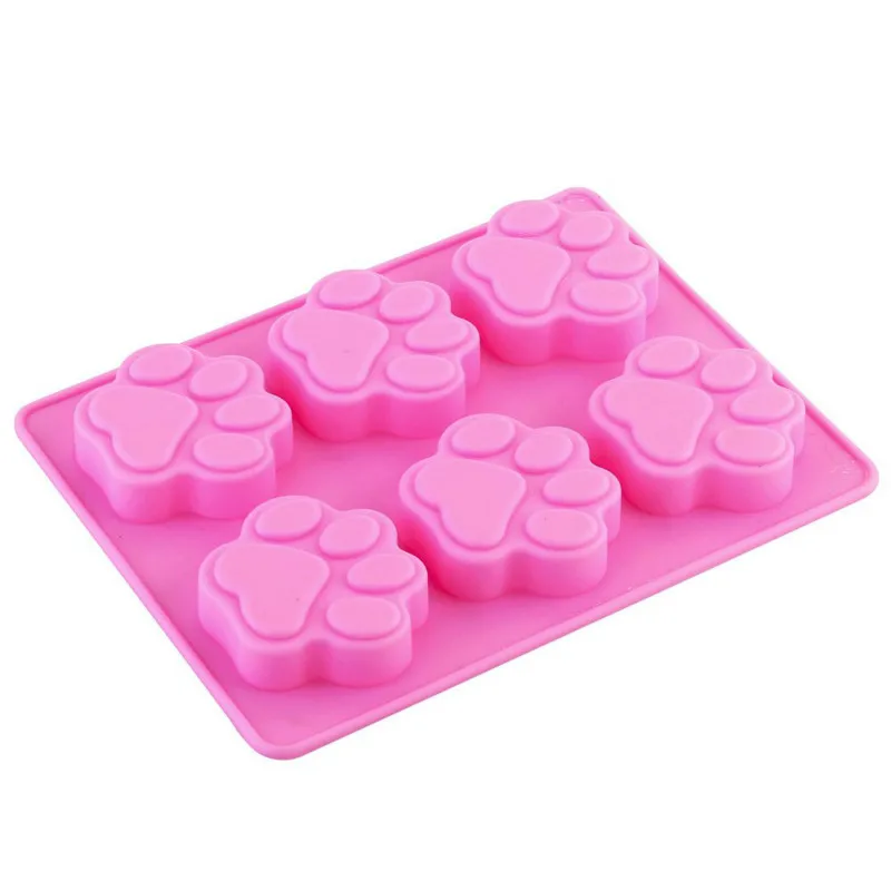 6 полости лапы силиконовые формы для торта шоколадные формочки печенья поднос