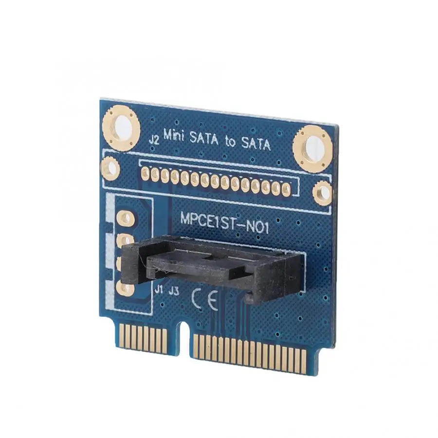 Мини SATA для 7pin Mini PCIe карта расширения mSATA-SATA адаптер синий компьютерный кабель