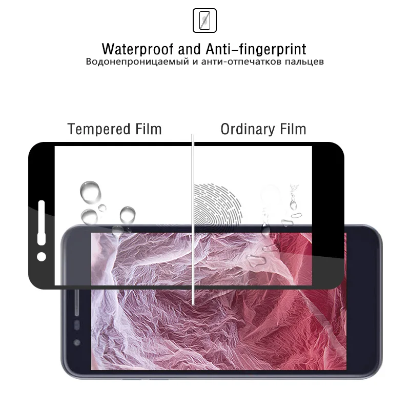 Полностью клеевое закаленное стекло для LG K10 2018 Высококачественная защитная
